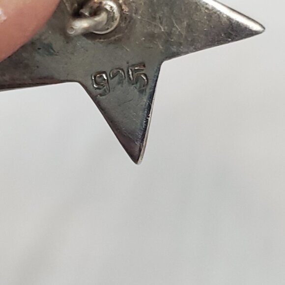 Unique Star & Heart Silver 925 Earrings - Picture 5 of 7